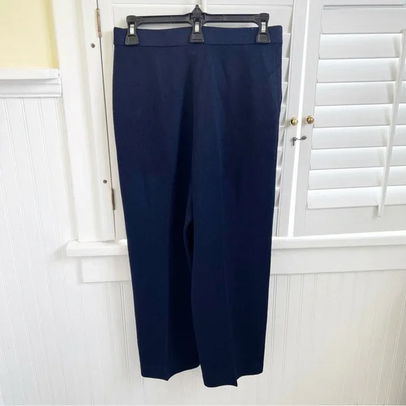 St. John Basics Navy Blue Santana Knit Pull On Trouser Pants Women’s Size 4